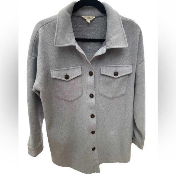 Marled By Reunited Women’s Large Oversized Button-Up “Shacket” heavy warm Jacket - Picture 2 of 5